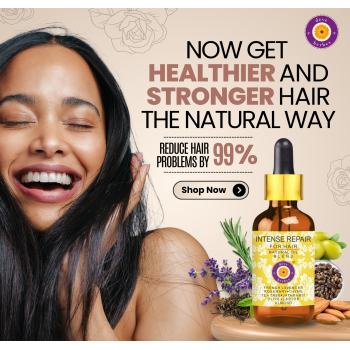 Intense Repair Hair Oil - For Dry, Damaged and Brittle hair. Reduces hairfall. Jatamansi, Rosemary, Thyme, Tea Tree & French Lavender Essential Oils in Almond, Castor & Olive