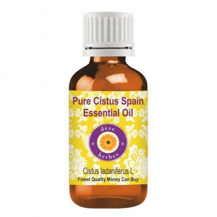 Pure Cistus Spain Essential Oil (Cistus ladaniferus L) 100% Natural Therapeutic Grade Steam Distilled
