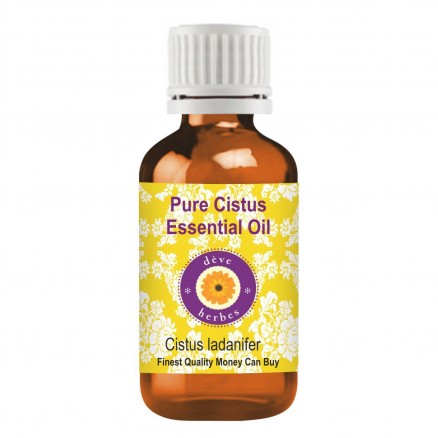 Pure Cistus Essential Oil (Cistus ladanifer) 100% Natural Therapeutic Grade Steam Distilled