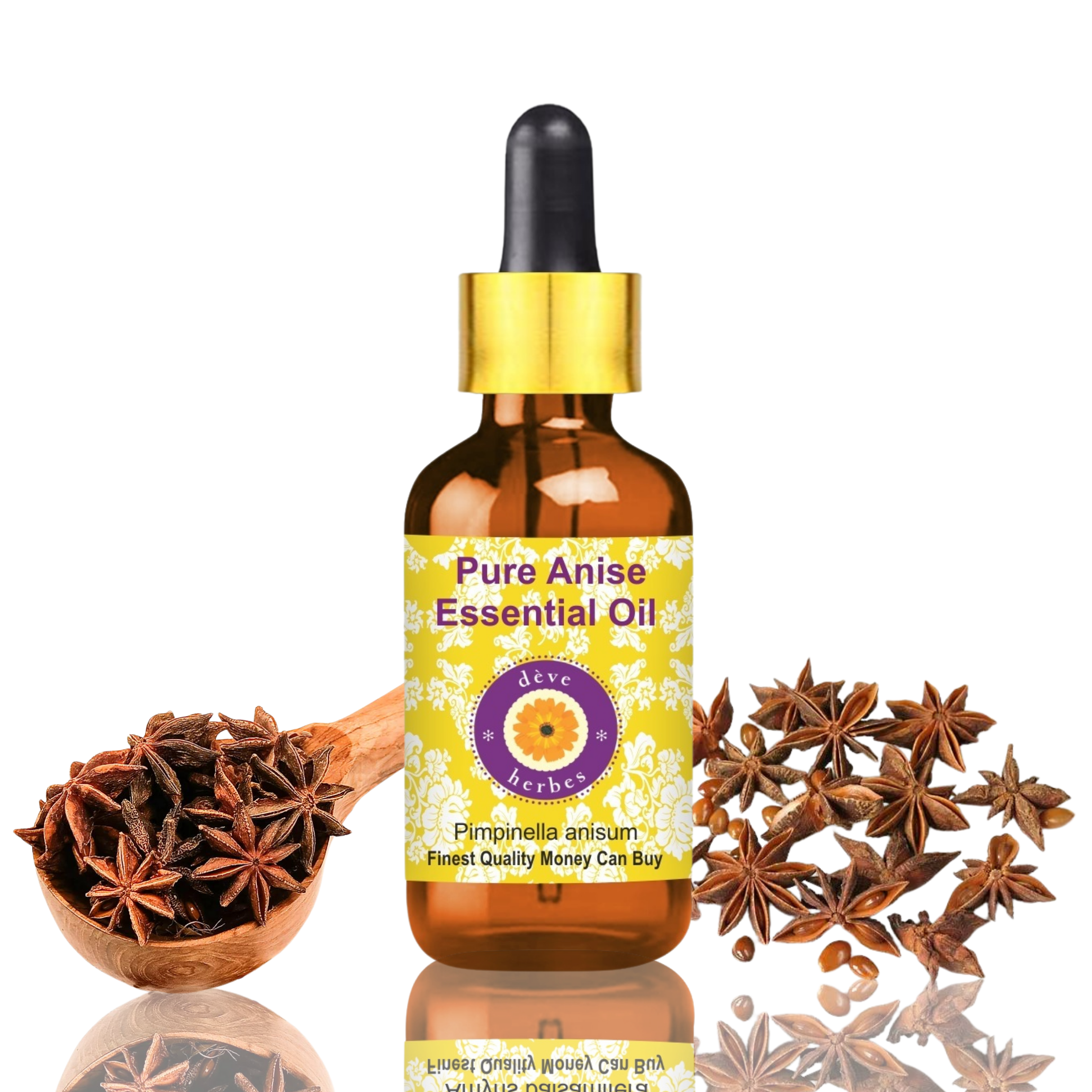 Huile Essentielle D'anis Pure R V Essential - Grade Thérapeutique, Distillation Vapeur