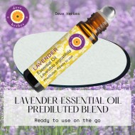 Deve Herbes Lavender Essential Oil (Lavandula angustifolia) Pre Diluted Ready to Use Roll-on Blend 10ml