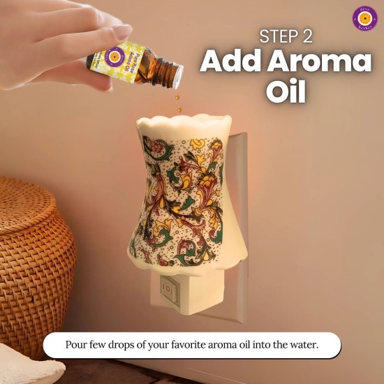 Plugin Ceramic Aroma Diffuser with Pure Ylang Ylang Aroma Oil 15ml