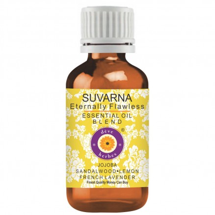 Suvarna - Fair & Flawless - Essential Oil Blend of Sandalwood, French Lavender & Lemon Essential oils in Jojoba Oil 