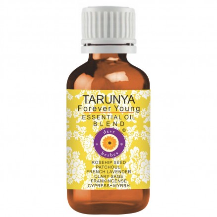 Tarunya - Forever Young - Anti Ageing Blend of Patchouli, Cypress, Clary Sage, Myrrh, Frankincense, French Lavender Essential Oils in Chilean Rosehip Oil