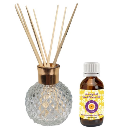 Reed Diffuser with 10 Reed Sticks and Lemongrass Aroma Oil 30ml (Fragrance made in Spain) Reed Diffuser with 10 Reed Sticks and Lemongrass Aroma Oil 30ml (Fragrance made in Spain)